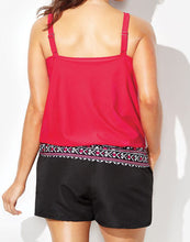 Load image into Gallery viewer, Salsa Loop Strap Blouson Tankini with Cargo Short