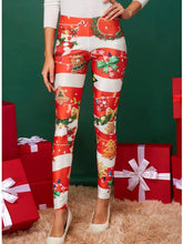 Load image into Gallery viewer, Ladies High-Waist Printed Christmas Tights