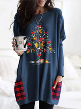 Load image into Gallery viewer, Woman's Christmas Red Wine Glass Plaid Print T-shirt