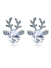 Load image into Gallery viewer, Crystal Gem Antler Stud Earrings