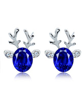 Load image into Gallery viewer, Crystal Gem Antler Stud Earrings