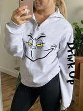 Load image into Gallery viewer, Women's Drink Up Grinches Zip Sweatshirt