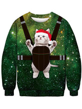 Load image into Gallery viewer, Women's Christmas Cat Printed Sweater-8color/4size