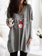 Load image into Gallery viewer, Women's Let it Snow Christmas Gnome Print Pocket Top