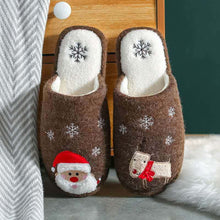 Load image into Gallery viewer, Women's Santa Non-slip Same Style For Men And Women Plush Cotton Slippers