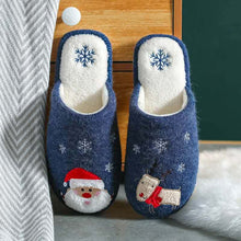 Load image into Gallery viewer, Women's Santa Non-slip Same Style For Men And Women Plush Cotton Slippers
