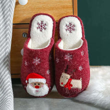 Load image into Gallery viewer, Women's Santa Non-slip Same Style For Men And Women Plush Cotton Slippers