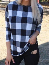 Load image into Gallery viewer, Women's Checked Leopard Print Backless T-shirt