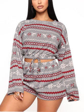 Load image into Gallery viewer, Women's Christmas print two-piece suit