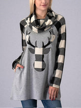 Load image into Gallery viewer, Women's Christmas Elk Print Long Sleeve Long Loose Sweatshirt