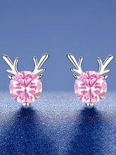 Load image into Gallery viewer, Rhinestone Reindeer Earrings Christmas Accessory