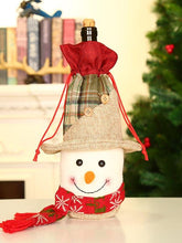 Load image into Gallery viewer, Christmas Santa Snowman Elk Wine Bottle Decoration Set