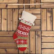 Load image into Gallery viewer, Christmas socks gift bag knitted jacquard christmas decoration socks