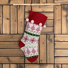 Load image into Gallery viewer, Christmas socks gift bag knitted jacquard christmas decoration socks