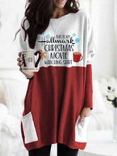 Load image into Gallery viewer, Women's This Is My Hallmark CHRISTMAS MOVIES Watching Shirt Contrasting Top