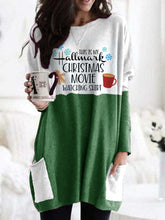 Load image into Gallery viewer, Women's This Is My Hallmark CHRISTMAS MOVIES Watching Shirt Contrasting Top