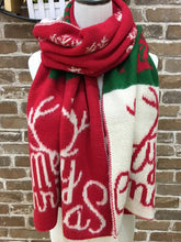 Load image into Gallery viewer, Merry Christmas Long Knitted Scarf