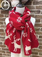 Load image into Gallery viewer, Reindeer Christmas Long Knitted Scarf