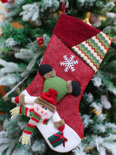 Load image into Gallery viewer, Christmas Santa Snowman Elk Christmas Stocking Gift Bag