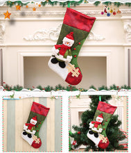 Load image into Gallery viewer, Christmas socks gift bag fireplace ornaments bear snowman santa