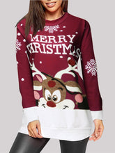 Load image into Gallery viewer, Christmas Cartoon Print Sweatshirt