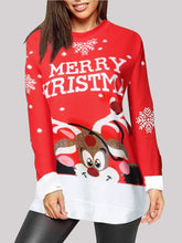 Load image into Gallery viewer, Christmas Cartoon Print Sweatshirt
