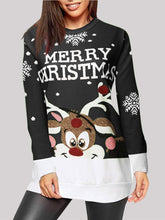Load image into Gallery viewer, Christmas Cartoon Print Sweatshirt