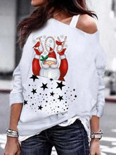 Load image into Gallery viewer, JOY Santa Cartoon Print Sweatshirt