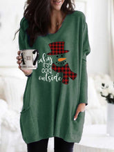 Load image into Gallery viewer, Women's Baby It's Cold Outside Print Long Top