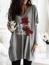 Load image into Gallery viewer, Women's Baby It's Cold Outside Print Long Top