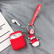 Load image into Gallery viewer, Santa Claus Reindeer Airpods Protective Case Apple Bluetooth Headset 1/2 Generation Silicone Case