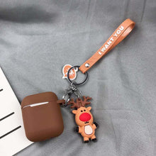 Load image into Gallery viewer, Santa Claus Reindeer Airpods Protective Case Apple Bluetooth Headset 1/2 Generation Silicone Case