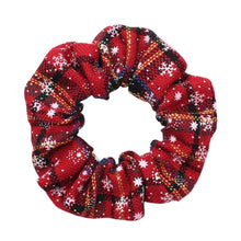 Load image into Gallery viewer, Women's Christmas Plaid Snowflake Hair Tie Hair Tie Accessories Bundle Hair Large Intestine Hair Tie