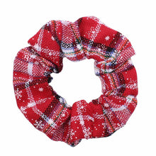 Load image into Gallery viewer, Women's Christmas Plaid Snowflake Hair Tie Hair Tie Accessories Bundle Hair Large Intestine Hair Tie