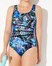 Load image into Gallery viewer, Chlorine Resistant Splash Spliced Sport One Piece Swimsuit