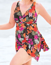 Load image into Gallery viewer, Two Piece Multi Floral Handkerchief Swimdress