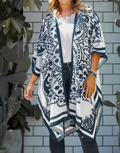 Load image into Gallery viewer, FULLFITALL- White Cardigan Blouse Cover Up