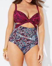Load image into Gallery viewer, Orbit Cut Out Underwire One Piece Swimsuit