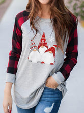 Load image into Gallery viewer, Women's Scandinavian Christmas Gnome Print Casual Top