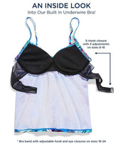 Load image into Gallery viewer, Black Tie Front Underwire Tankini Top