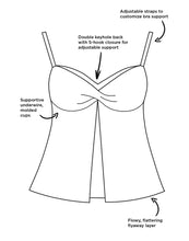 Load image into Gallery viewer, Love Song Faux Flyaway Underwire Tankini Set