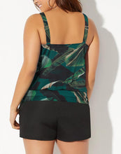 Load image into Gallery viewer, Loop Strap Blouson Tankini with Cargo Short