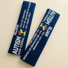 Load image into Gallery viewer, Autism Awareness, Medical Alert Autism, Seatbelt Cover Set of 2