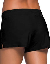Load image into Gallery viewer, Black low-rise lace-up boxer briefs
