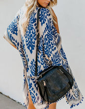 Load image into Gallery viewer, FULLFITALL- blue printed Cover Up
