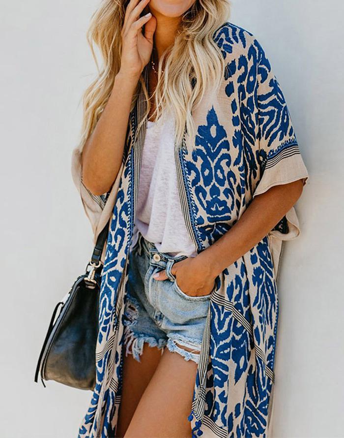 FULLFITALL- blue printed Cover Up