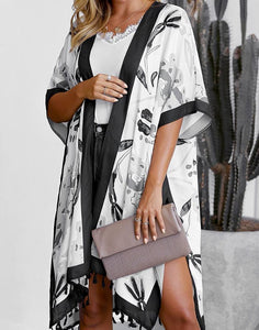 FULLFITALL-  Black Printed Cover Up