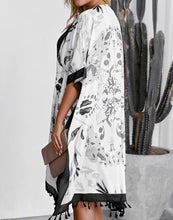 Load image into Gallery viewer, FULLFITALL-  Black Printed Cover Up

