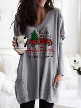 Load image into Gallery viewer, Women&#39;s This Is My Hallmark Christmas Movie Watching Shirt Printed Pocket Top
