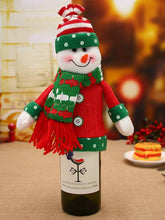 Load image into Gallery viewer, Christmas Santa Snowman Elk Wine Bottle Decoration Set
